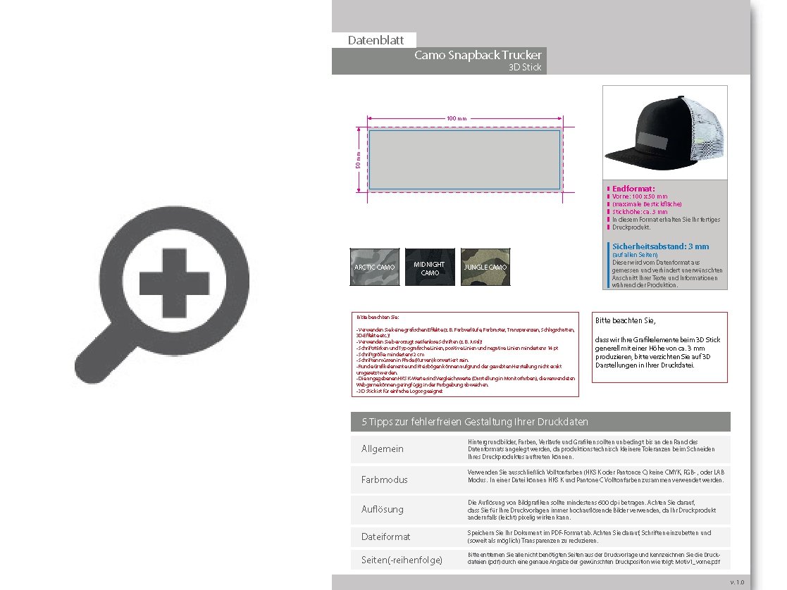 Product Bild camo_snapback_cap_trucker__mit_einer_stickposition_(vorne_mittig)